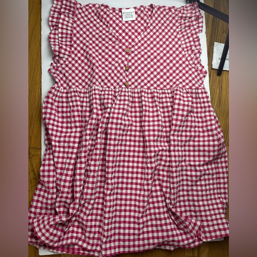 Bohera Sophie Checkered Print Dress sz‎ XL